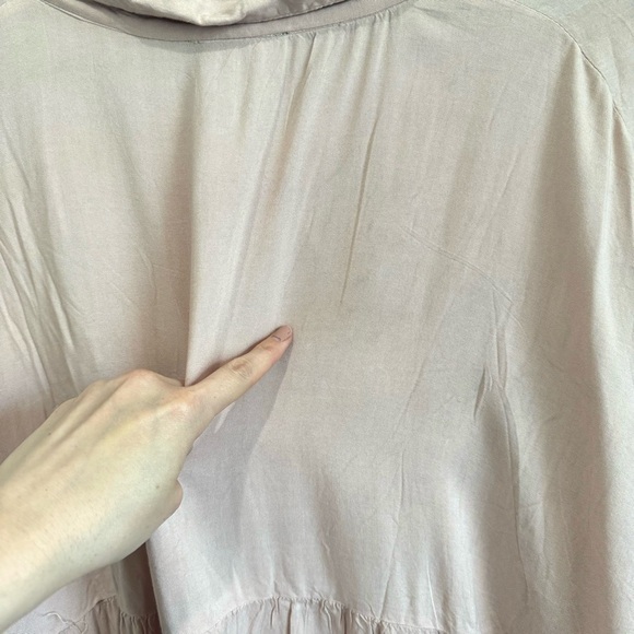 J Gee Women's 1X Pink Popover Blouse Eyelette Boho Rayon Floral Casual High Low - Picture 10 of 11